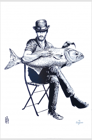 Blue fisherman